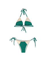 Carregar imagem no visualizador da galeria, Biquíni Sauípe Bicolor OffWhite/Verde
