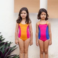 Carregar imagem no visualizador da galeria, Maiô Kids Martinica Rosa/Laranja