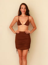 Carregar imagem no visualizador da galeria, Saia Drapeada Marrom
