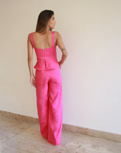 Calça Rosa 100% Linho