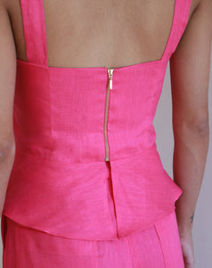 Blusa Rosa 100% Linho